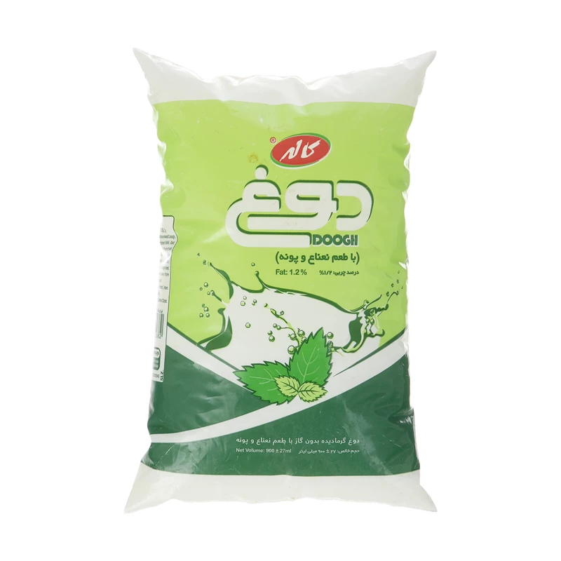 دوغ بدون گاز با طعم نعنا و پونه 900 میلی لیتر کاله